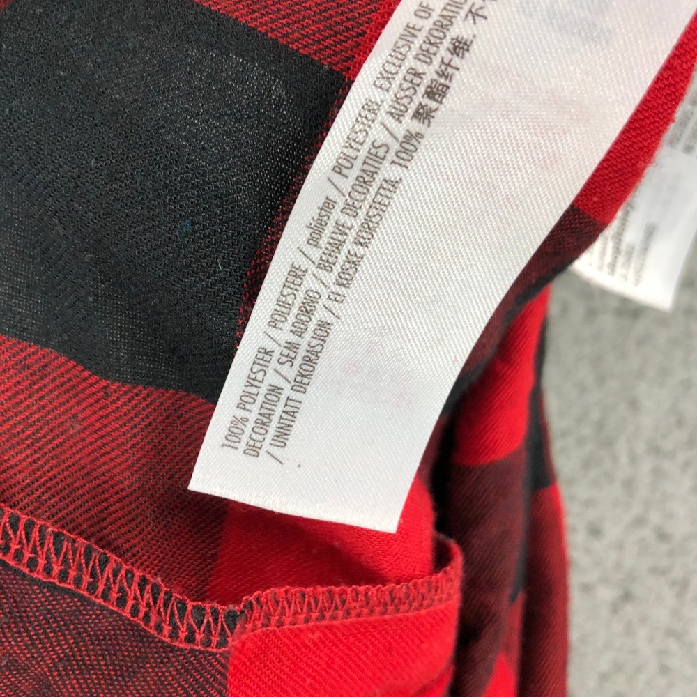 Disney Mickey Mouse Christmas Pajama Top Red Black Buffalo Plaid Toddler Size 3 - Picture 13 of 13